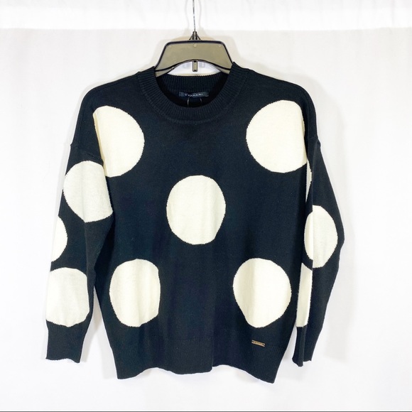 T Tahari Polka Dot Sweater 